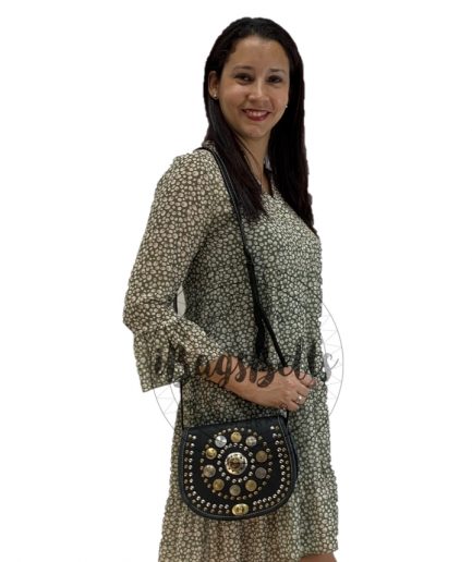 Bolso bandolera mediana con tachas Pamplona