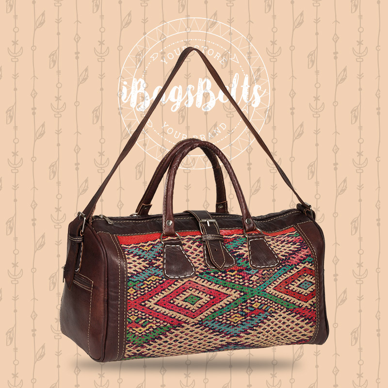 Bolso de viaje killim color marrón CHARTRES