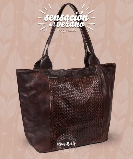 Bolso shopper trenzado Tebas