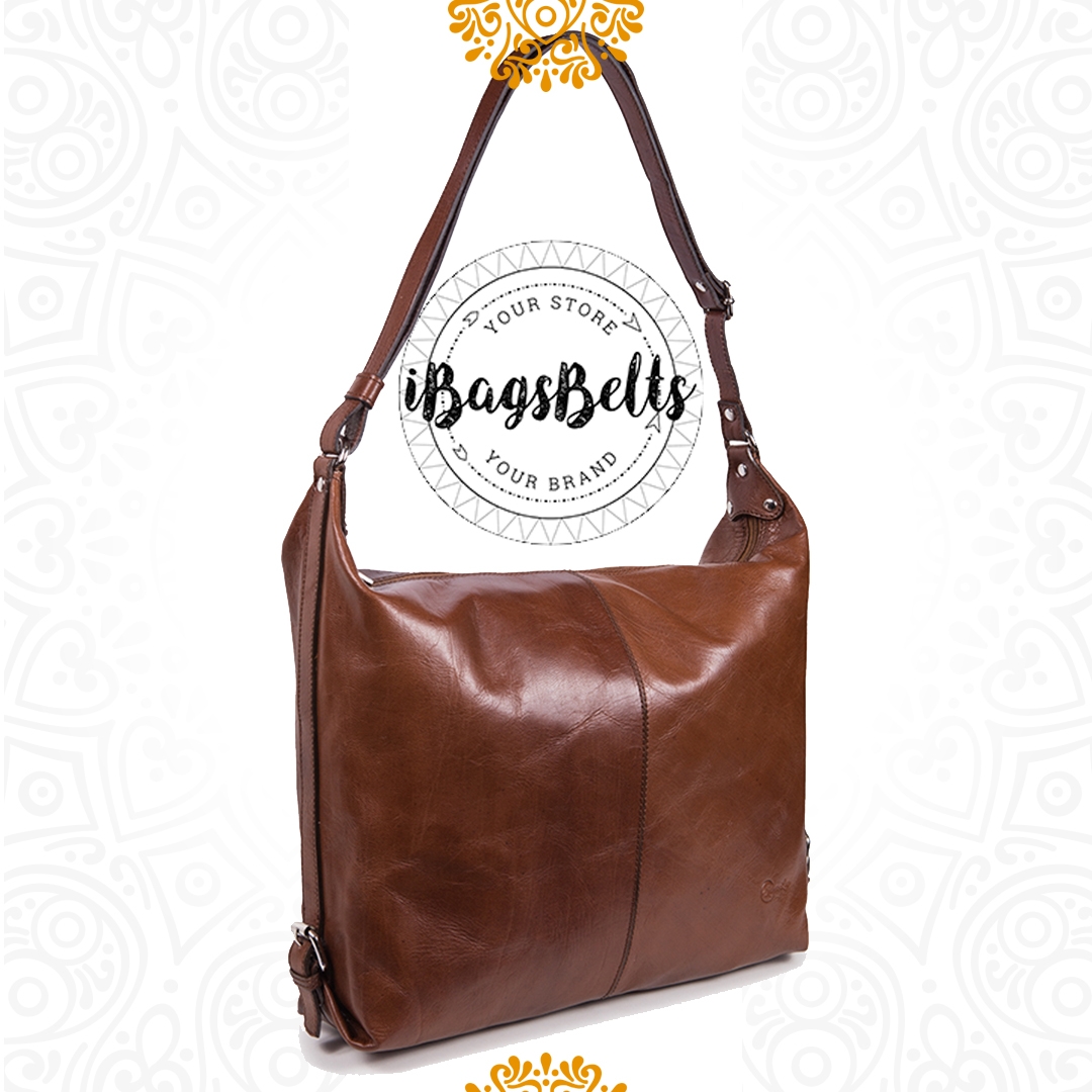 Bolso de hombro tipo hobo en color TEJA – IBAGS BELTS