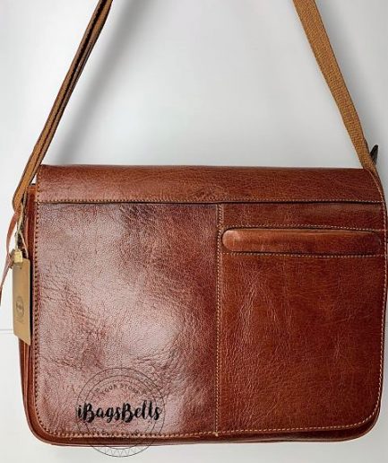 Maletín portátiles cuero color teja Pablo