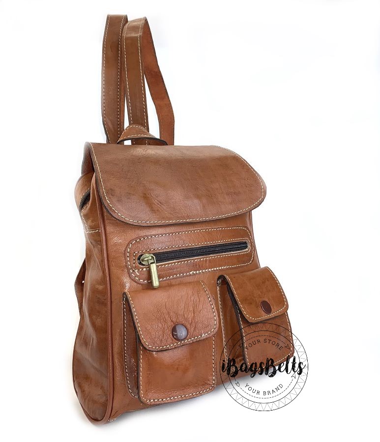 Mochila de cuero retro