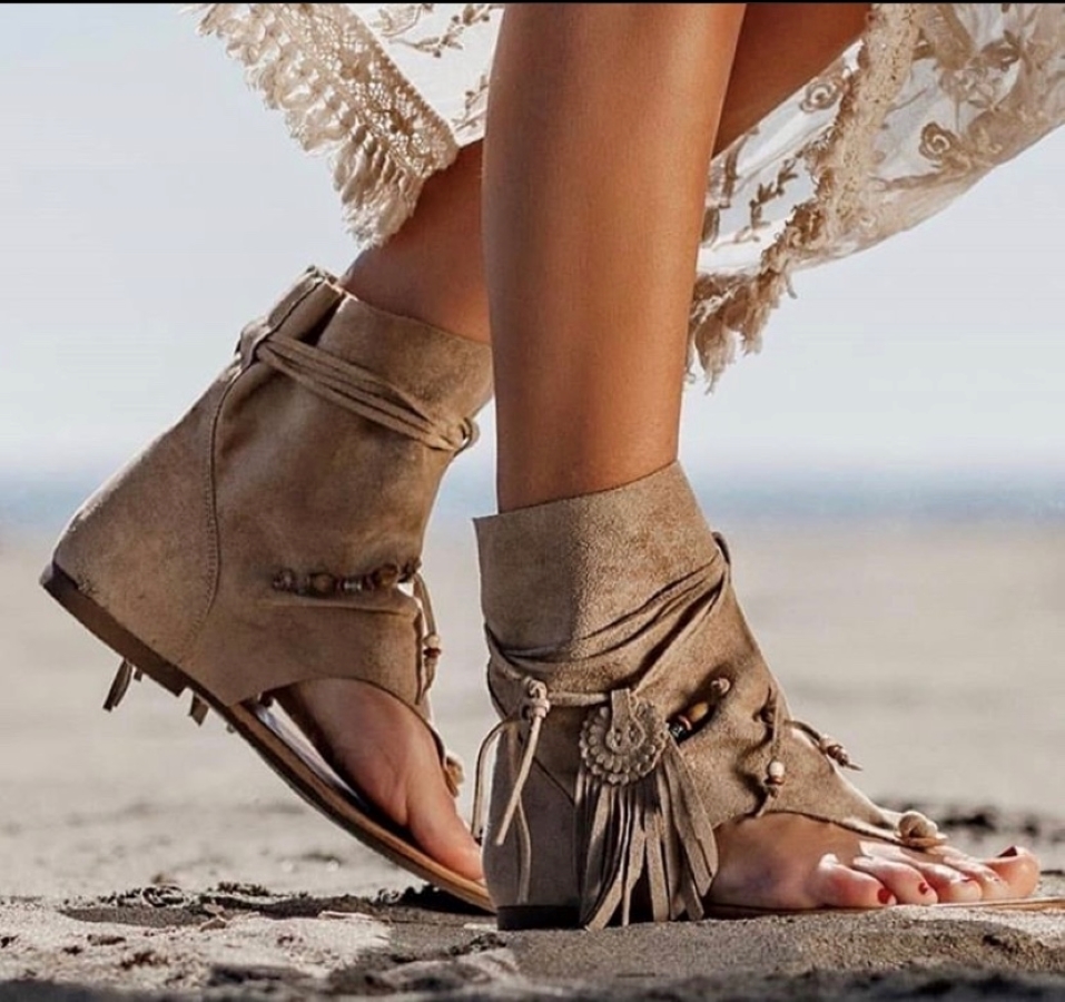 أنا متهور لفتة sandalias boho chic - communityharts.org