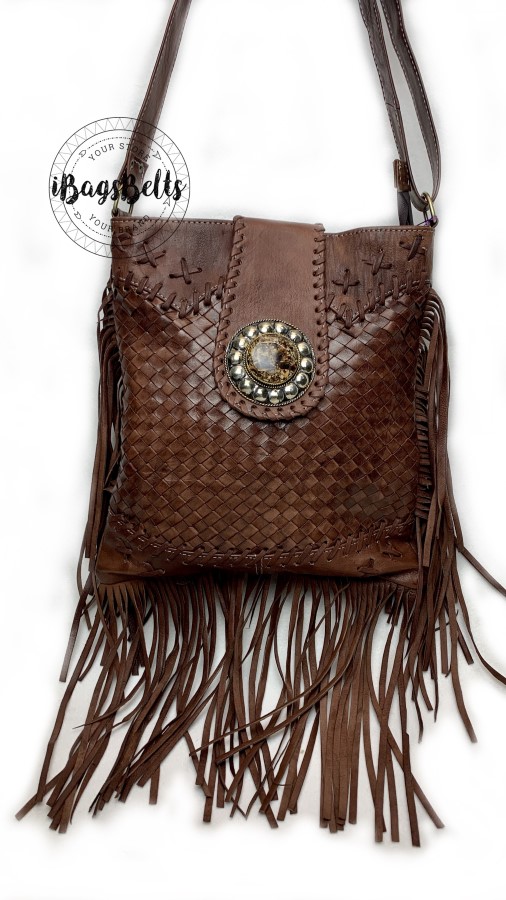 Bolso bandolera hippie trenzado con flecos – IBAGS BELTS