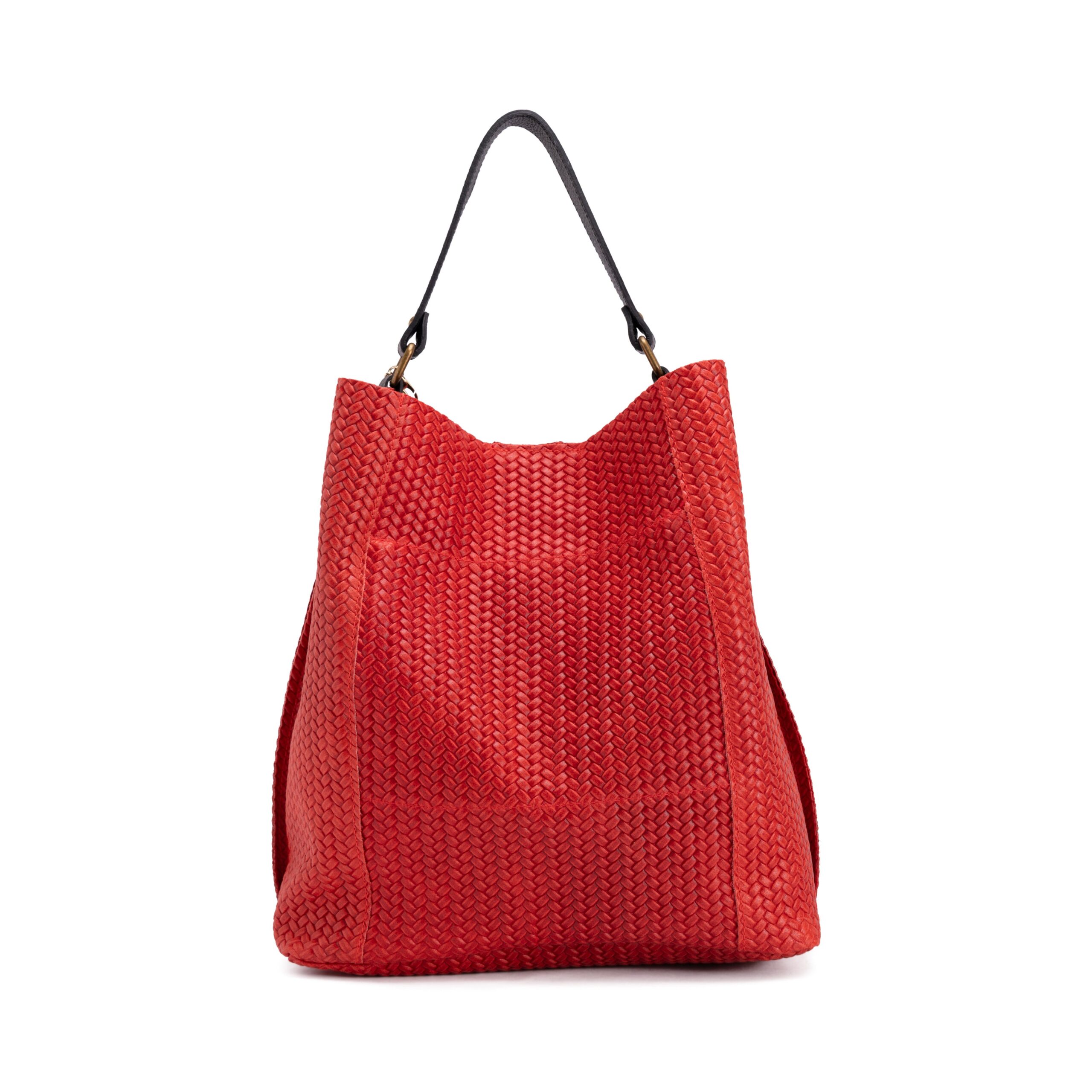 Bolso tote clásico de piel rojo Marco