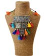 Collar de gargantilla de estilo bohemio étnico borlas multi