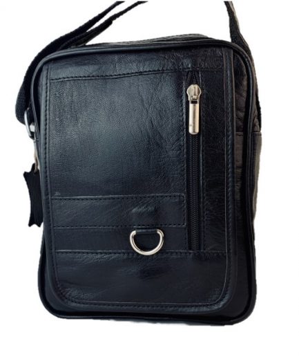 Bandolera mariconera en cuero genuino César