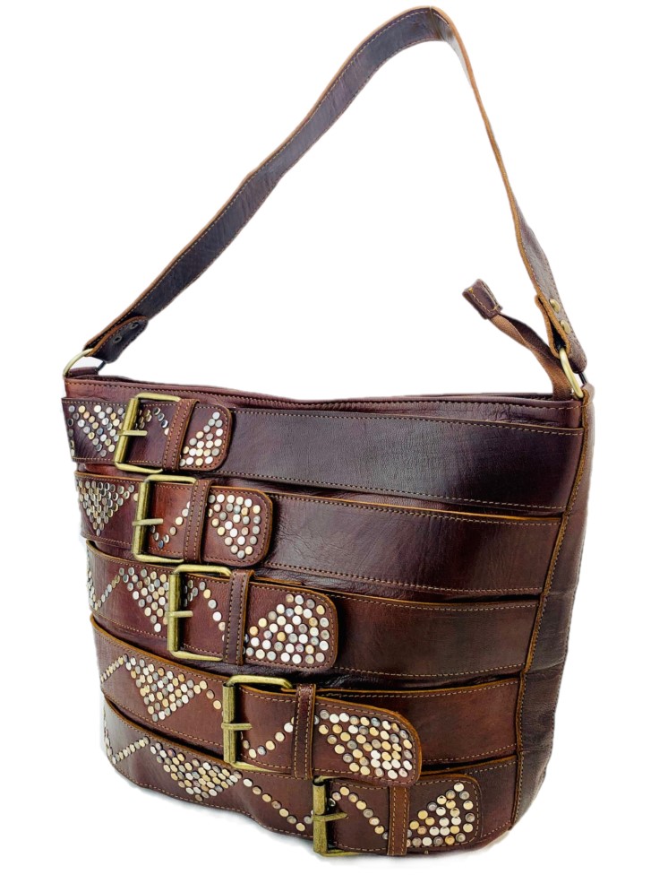 Bolso de hombro hebillas Gold