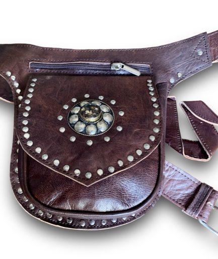 Riñoneras de cuero lateral hippie William