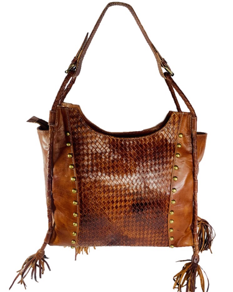 bolso de cuero trenzado shopper Kirsten