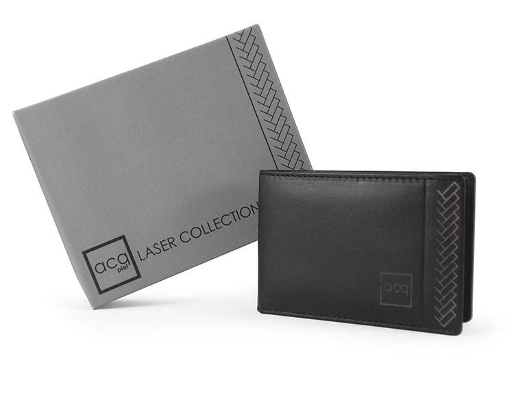 Billetero piel napa color negro