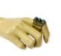 Max anillo bohemio dorado relieve y piedras
