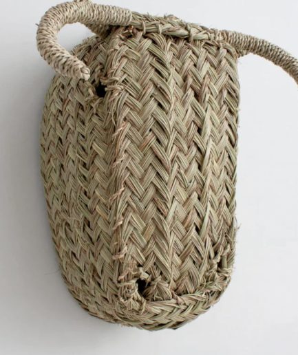 Cabeza de animal esparto tejida, búfalo