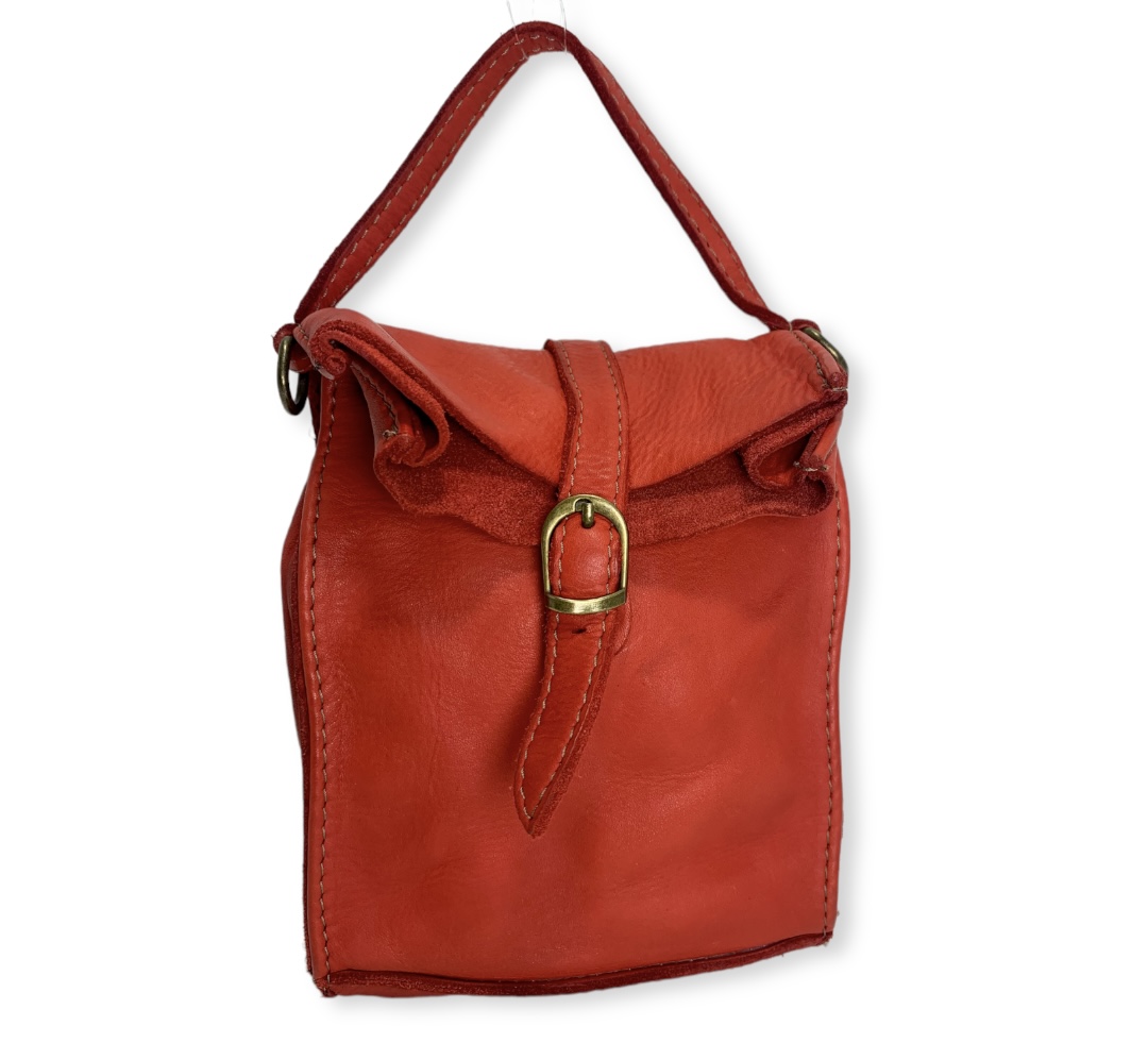 Porta móvil, mini bolso rojo piel lavada Italia Abby