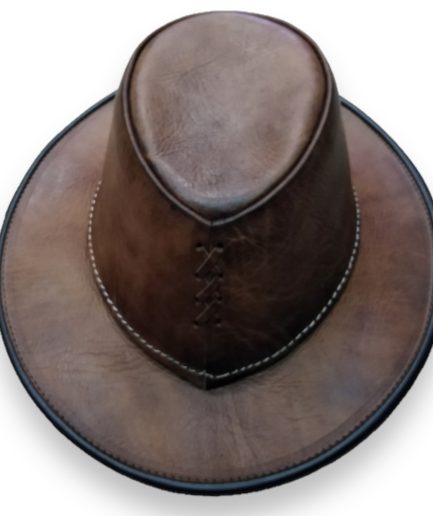 Sombrero vaquero de cuero marrón Austin