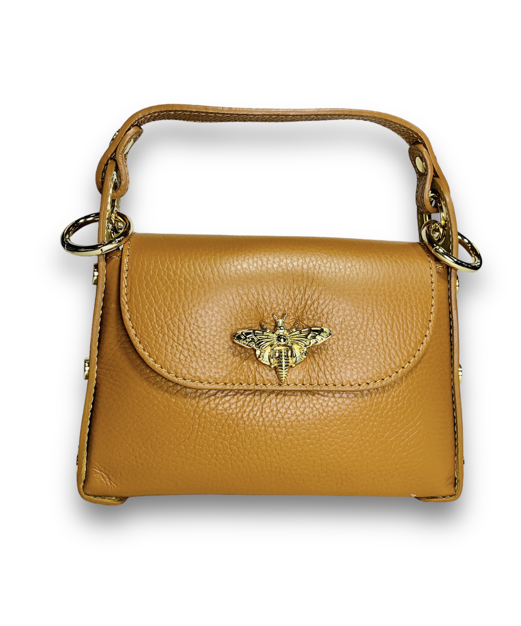 Bolso bandolera mini italiano camel avispa Emma