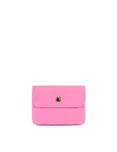 Monedero rosa de piel Italiana