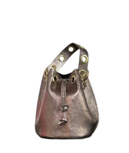 Bolso bombonera de cuero cobre Julia