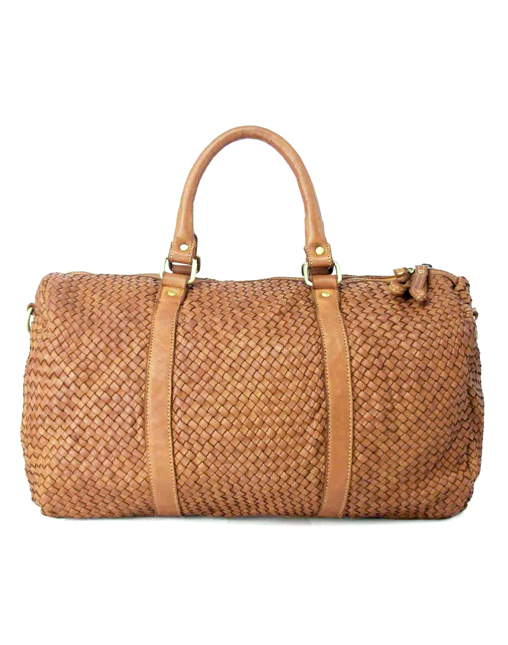 Bolso de viaje pequeño de cuero trenzado Marina