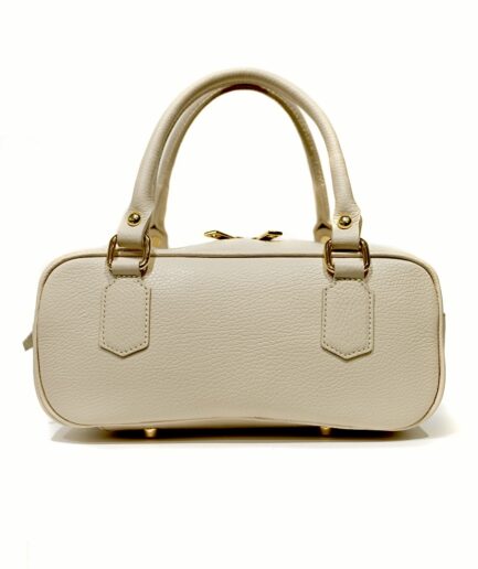 Mini bolso bandolera de piel taupe June