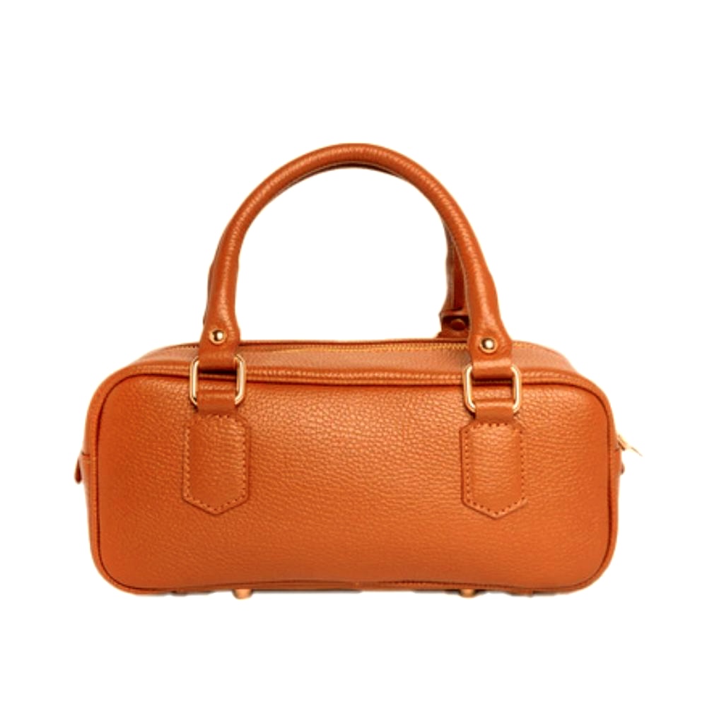 Mini bolso bandolera de piel naranja June