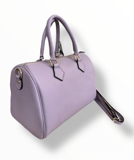 Bolso baúl pequeño para mujer en piel lila Sonia