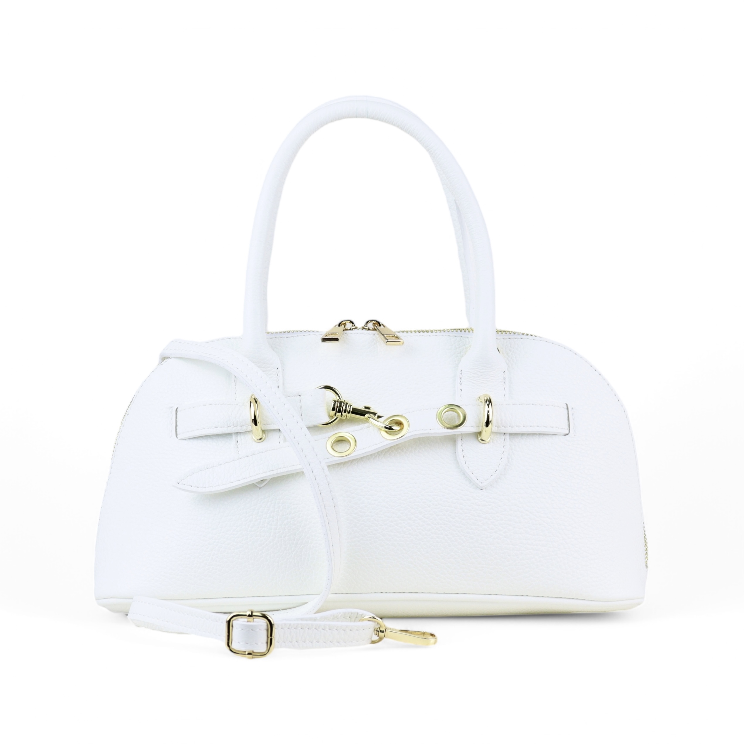 Bolso de cuero blanco minimalismo y elegancia en uno