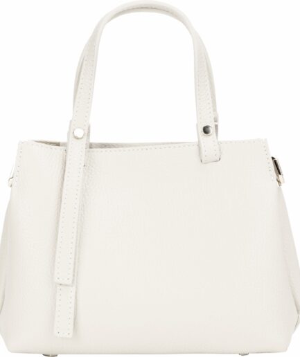Bolso de piel blanco 2 en 1 atemporal Virginia