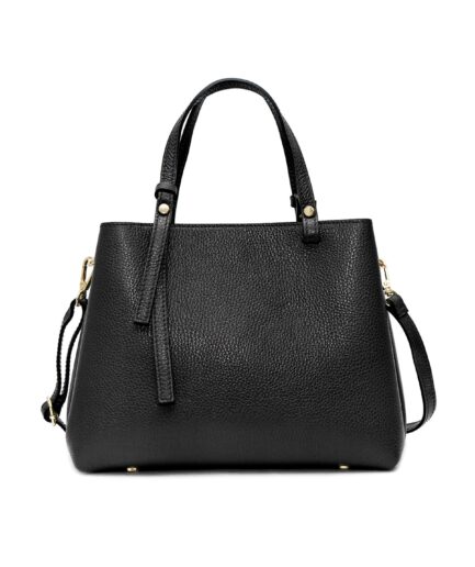 Bolso de piel negro 2 en 1 atemporal Virginia