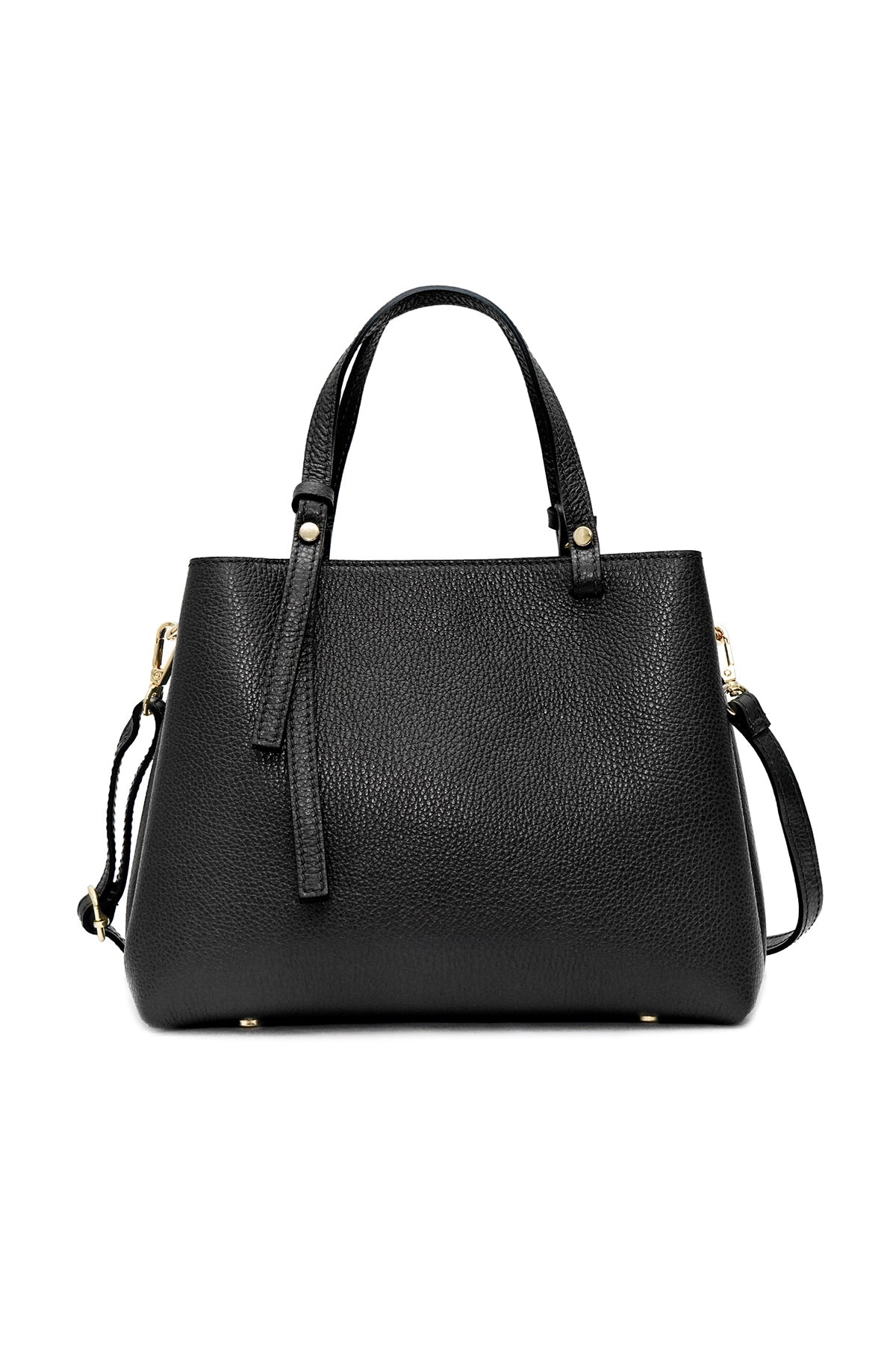 Bolso de piel negro 2 en 1 atemporal Virginia
