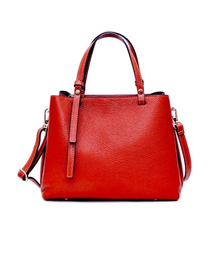 Bolso de piel rojo 2 en 1 atemporal Virginia