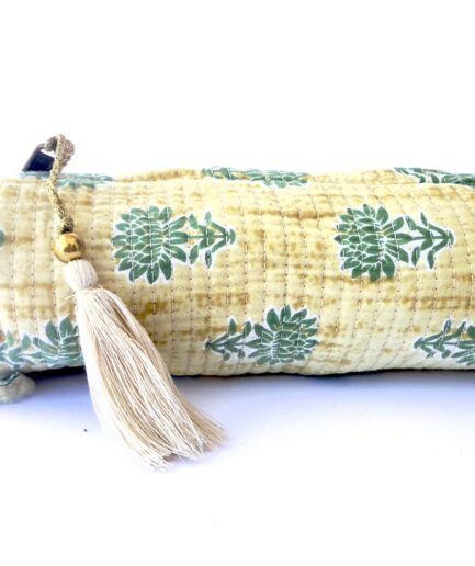 Neceseres o estuche redondo Belén color amarillo