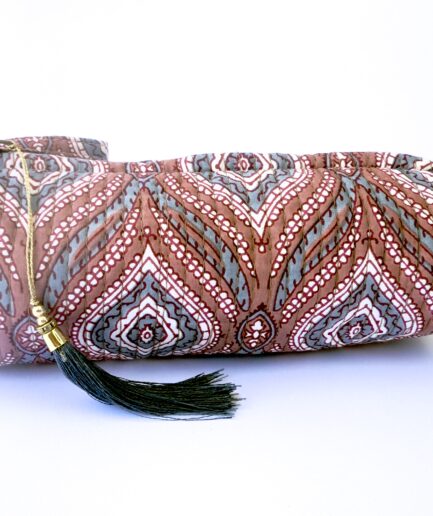 Neceseres o estuche redondo Belén color burdeos