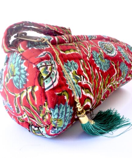 Neceseres o estuche redondo Belén color rojo