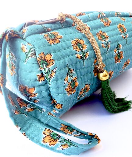 Neceseres o estuche redondo Belén color turquesa