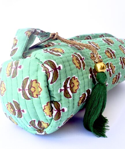 Neceseres o estuche redondo Belén color verde menta