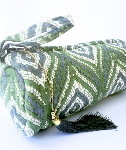 Neceseres o estuche redondo Belén color verde