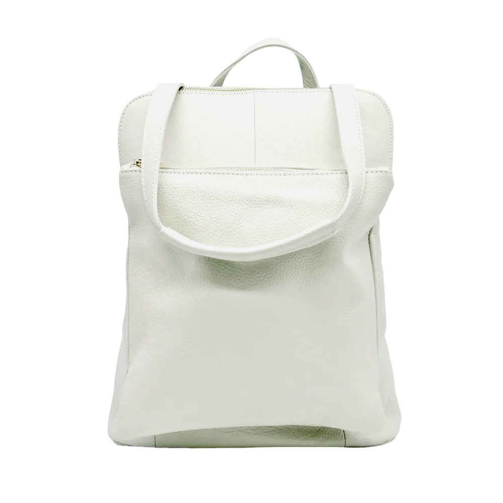Mochila urbana blanco roto convertible en bolso Gala