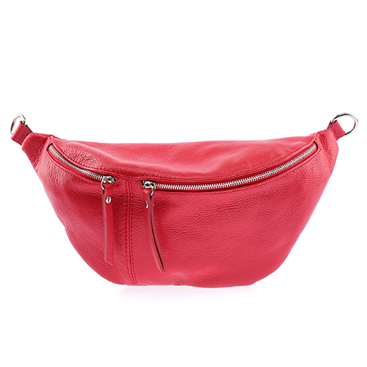 Riñonera maxi rojo de piel Atenas