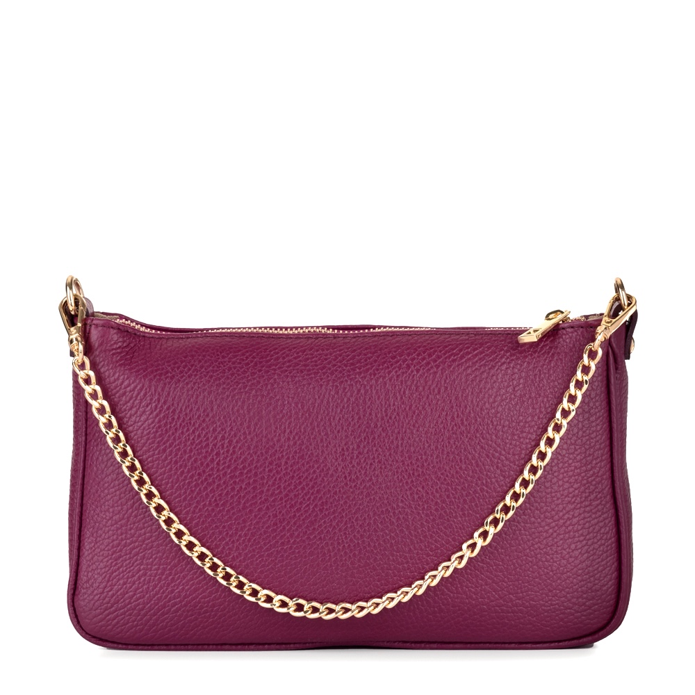 Bolso bandolera buganvilla liso con cadena dorada