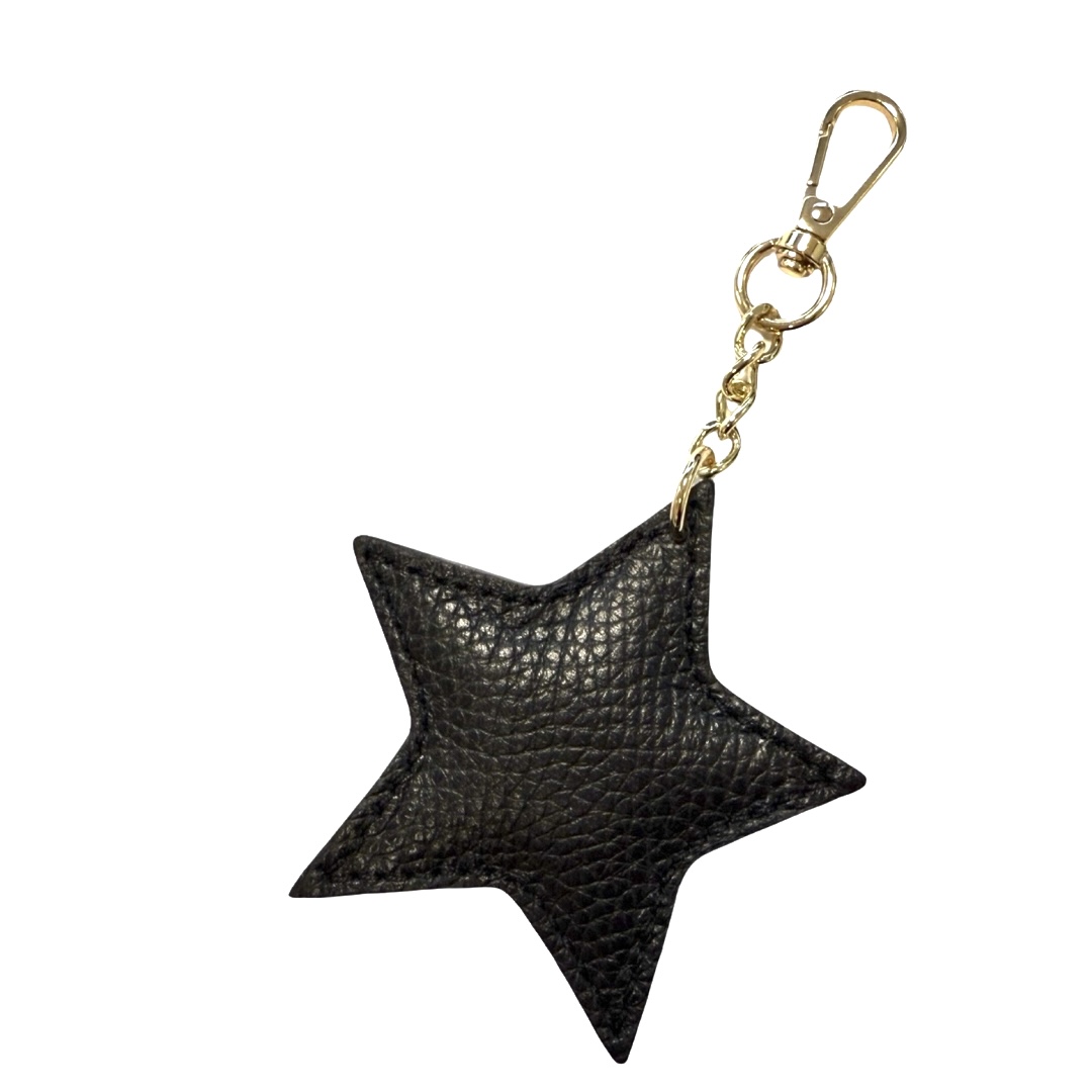 17803 - Black 17803 | Star Charm Keyring