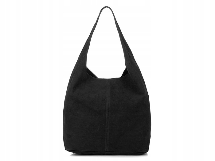 Bolso saco de serraje negro para mujer Pamela