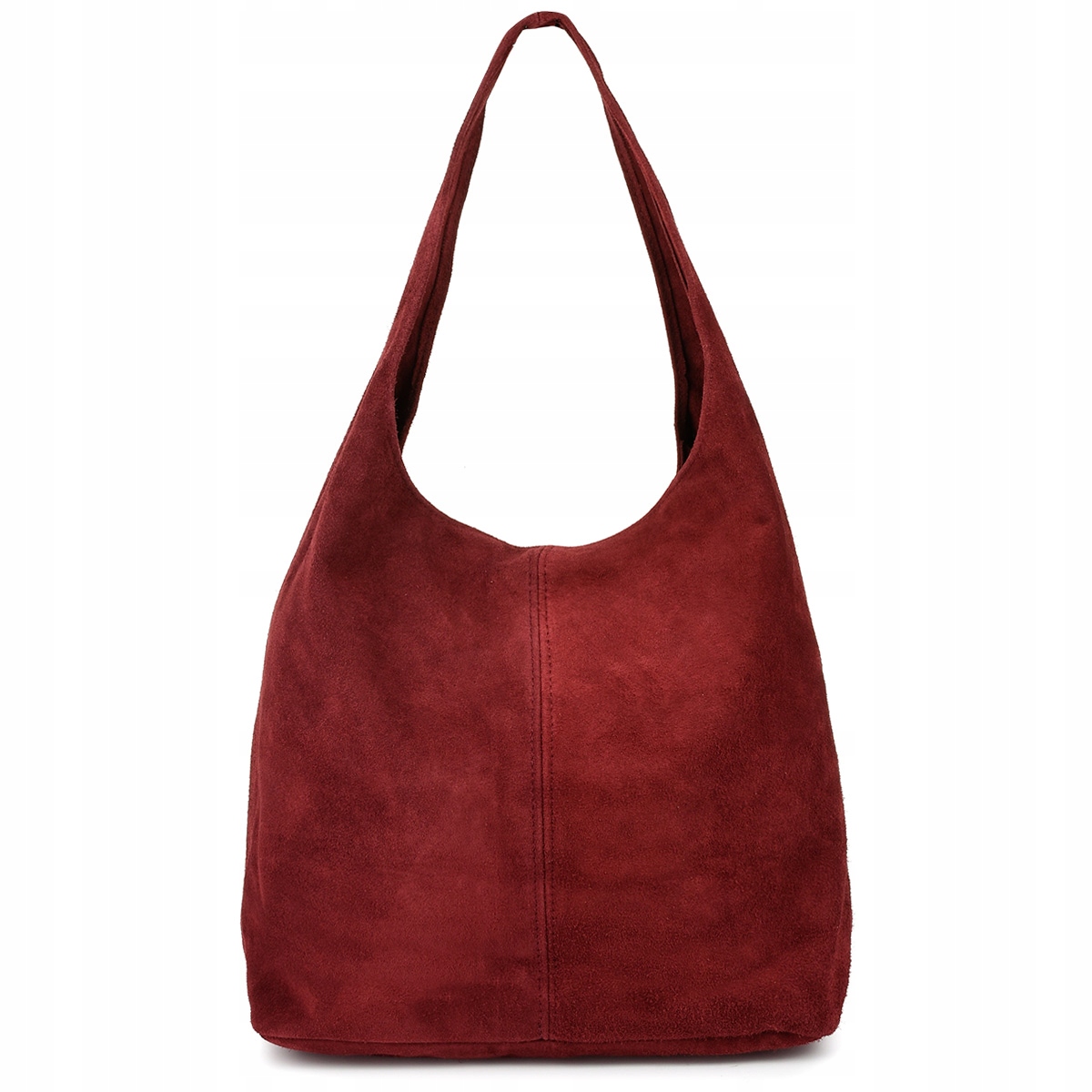 Bolso saco de serraje granate para mujer Pamela