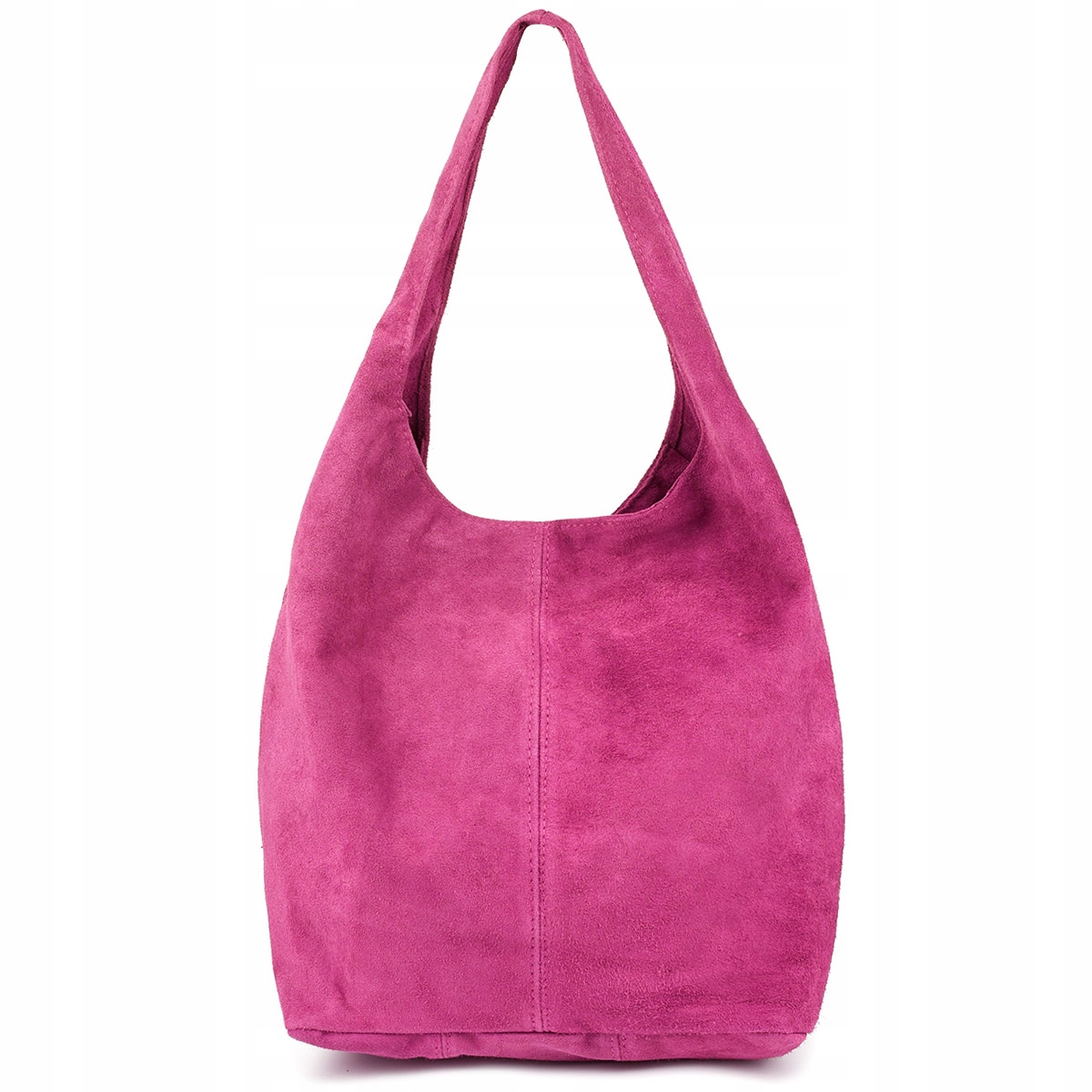 Bolso saco de serraje fucsia para mujer Pamela