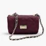 Bolso bandolera de mujer en piel buganvilla auténtica sauvage acolchada Chantal