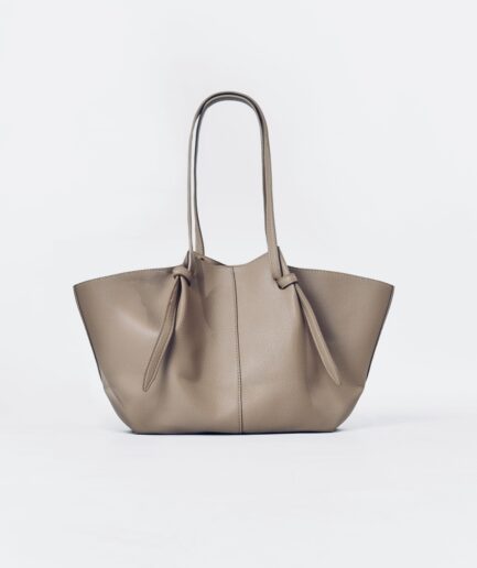 Bolso shopper de piel topo Margot