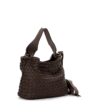 Bolso de piel lavada en color marrón Booz