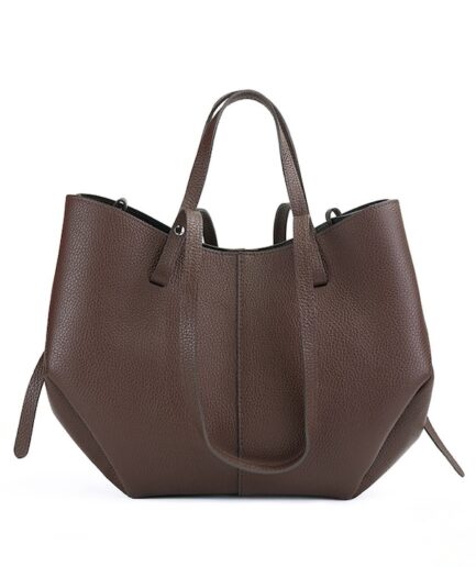 Bolso tote de piel marrón para mujer Verónica