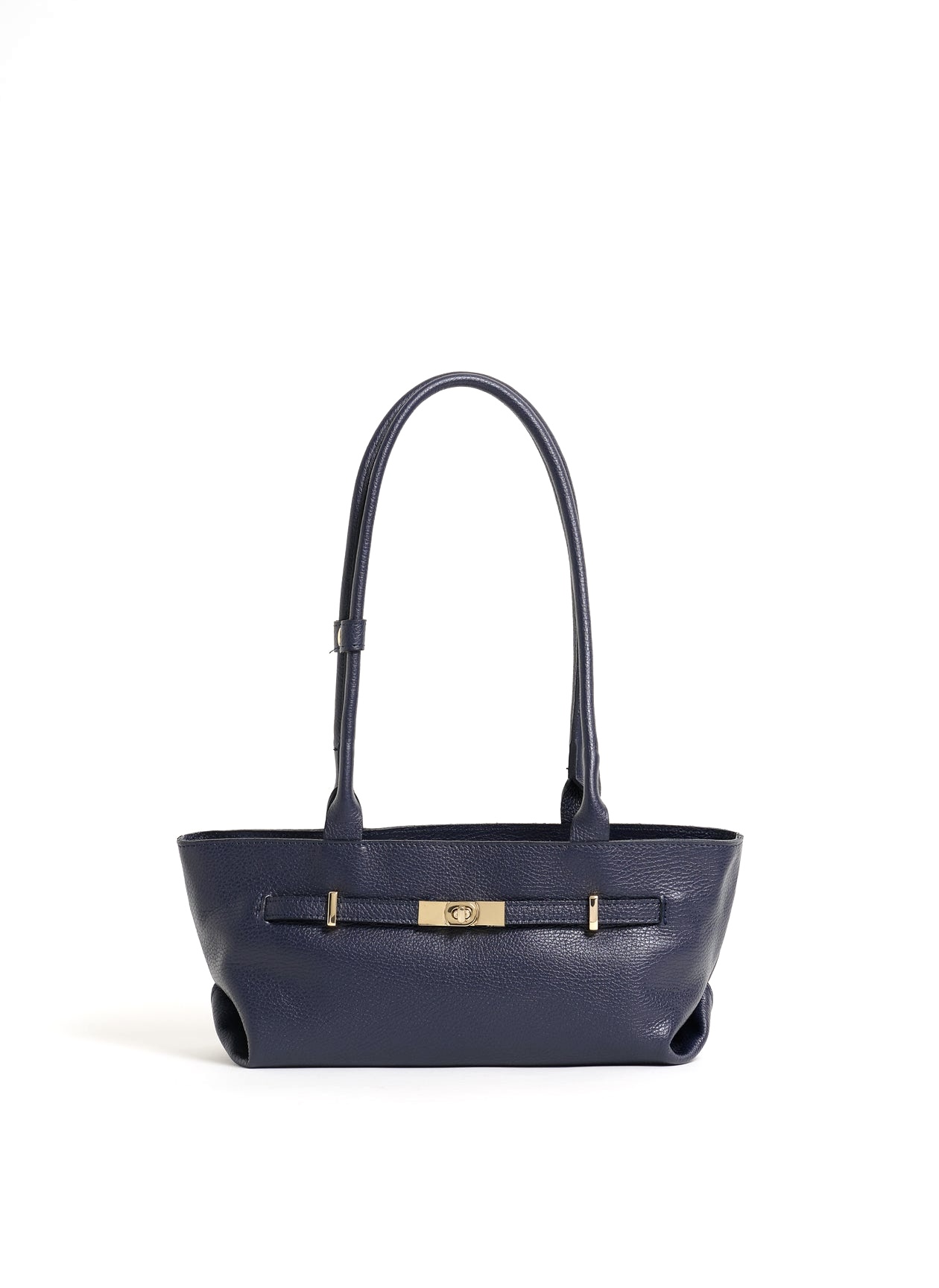 Bolso de hombro en piel azul Elzbieta