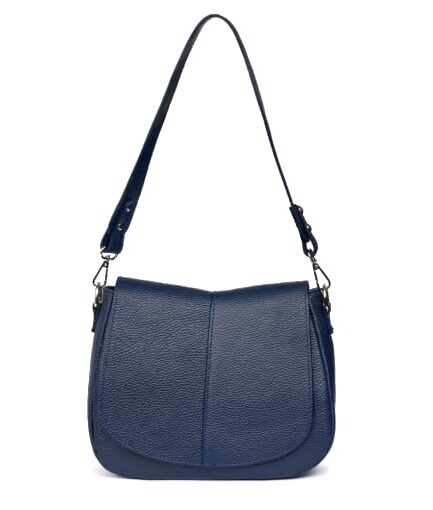 Bolso bandolera azul marino media luna Estela